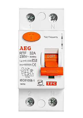 RCCB کلید محافظ جان  توس فیوز AEG